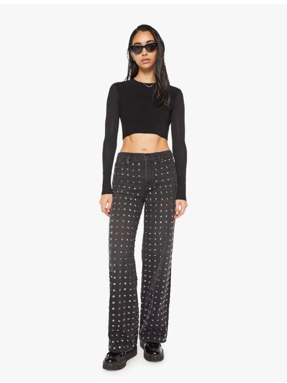 MOTHER Black Snacks Nails Jeans NWOT